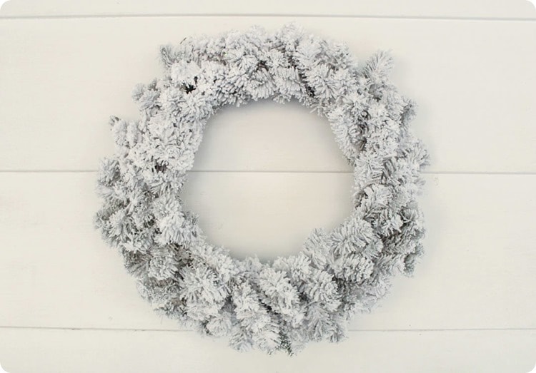 plain flocked wreath.