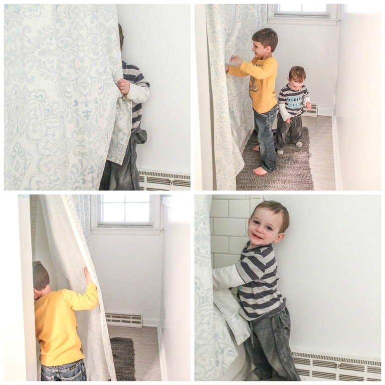 How To Keep Your Shower Curtain From Falling Down Lovely Etc And In Case You Are Wondering No I Still Haven T Shared The Bathroom Makeover Started This Spring It S Pathetic Know But That Real Life