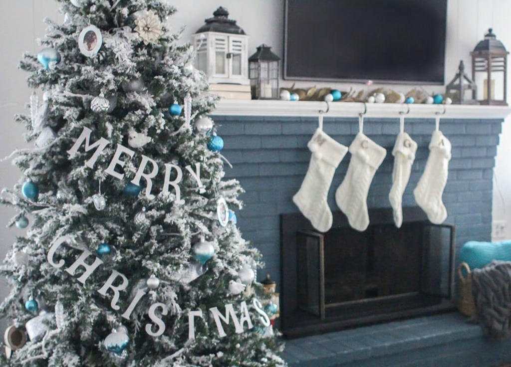 Blue And White Christmas Home Tour Lovely Etc