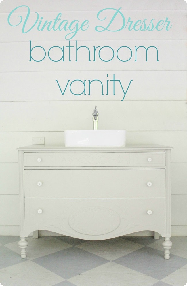 Vintage Dresser Bathroom Vanity, How To Use An Old Dresser As A Bathroom Vanity