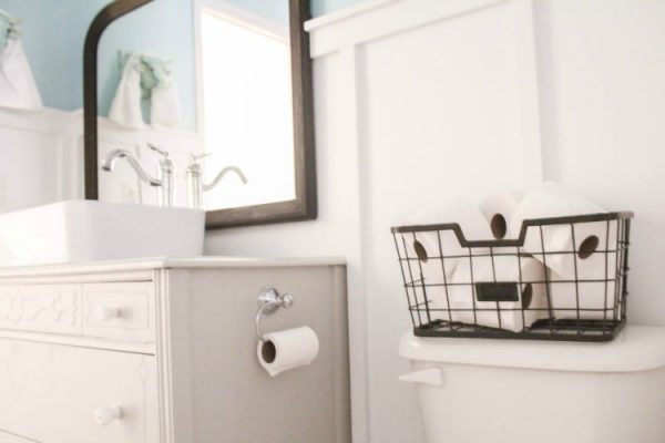 Vintage Modern Bathroom Reveal: $100 Room Challenge