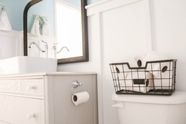 Vintage Modern Bathroom Reveal: $100 Room Challenge