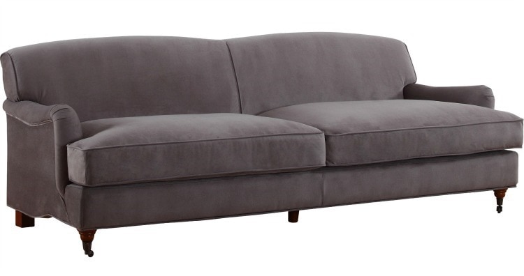 midcentury modern sofa with castors