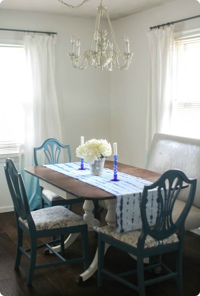 diy shibori table runner