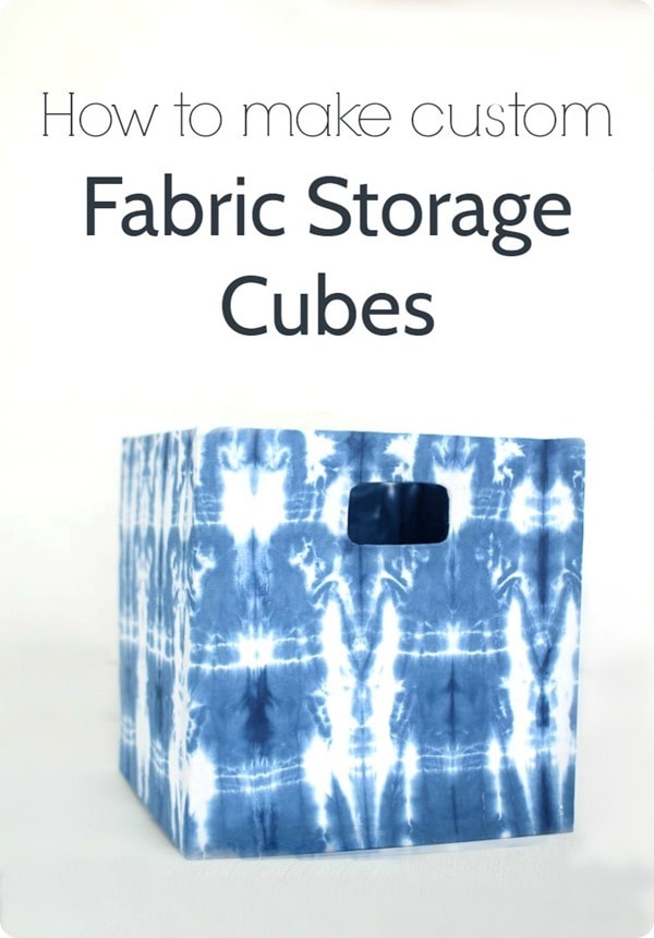 how to make custom fabric storage cubes pin image