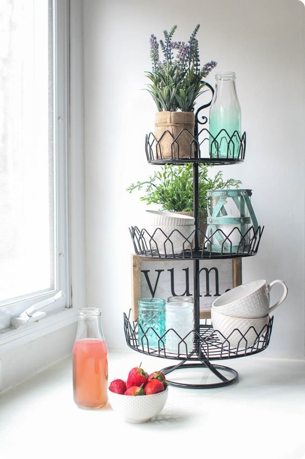 Add farmhouse character to any kitchen with a stylish tray plus tips for styling a tiered tray