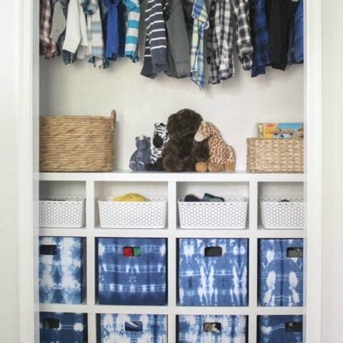 Easy DIY Closet Shelves Tutorial - Modern Wood - arinsolangeathome