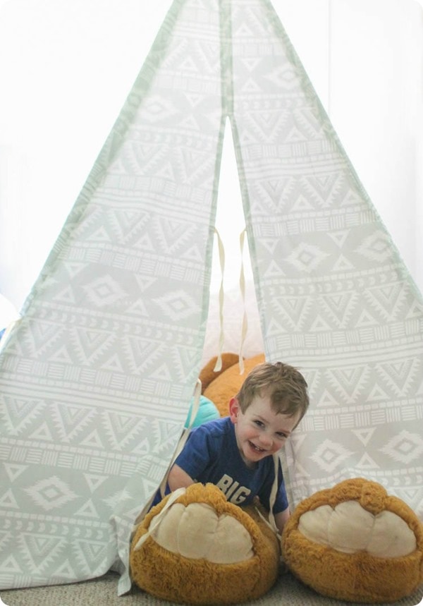 playing in minted custom teepee