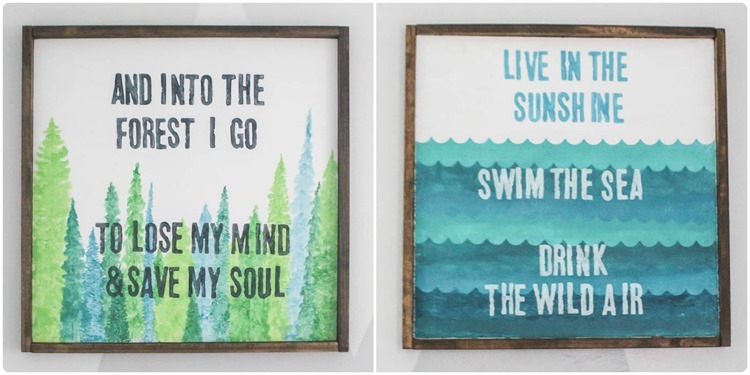 two signs with adventure quotes