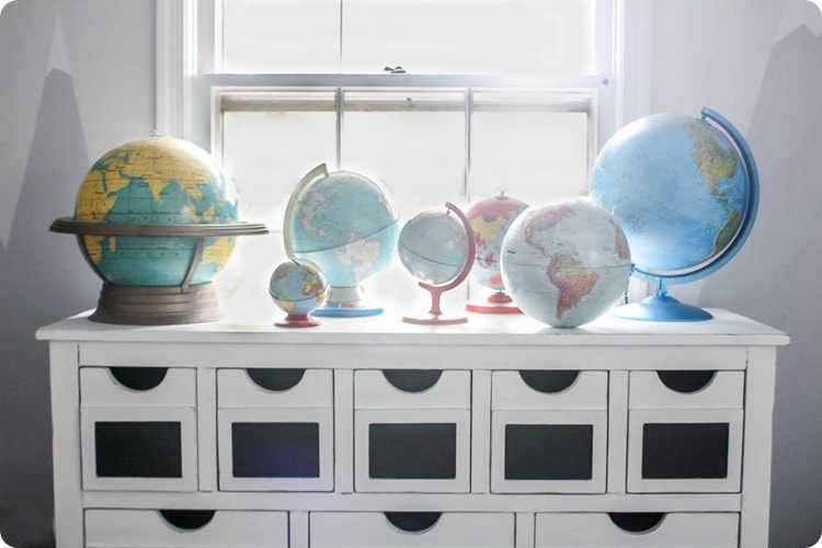 vintage globe collection