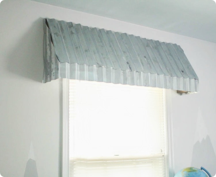 rustic diy window awning