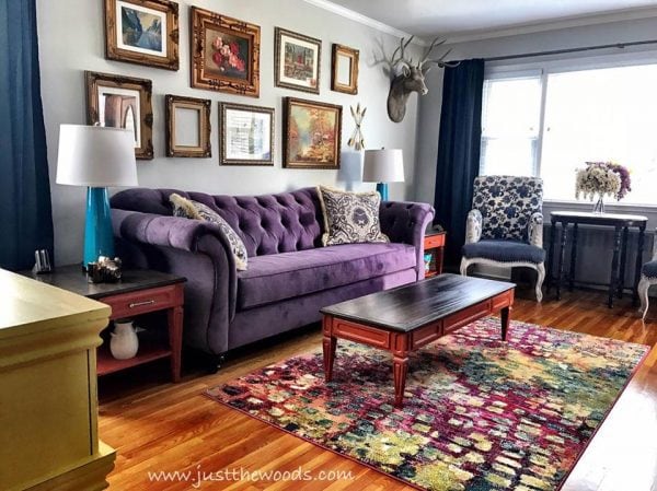 colorful living room makeover