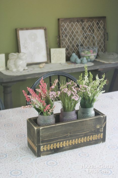 diy flowerbox centerpiece