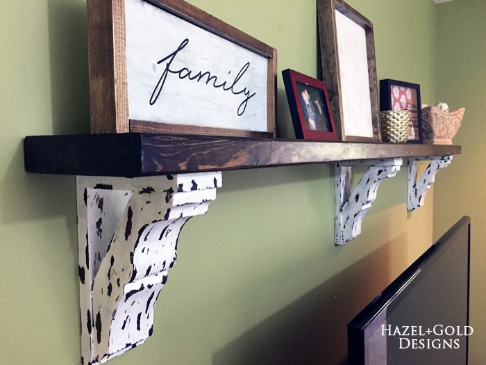 farmhouse corbel shelf