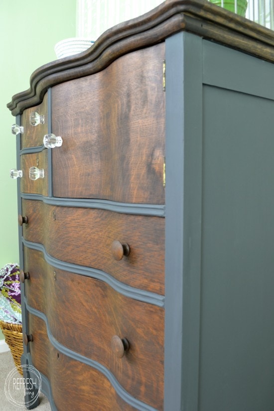 refinished dresser