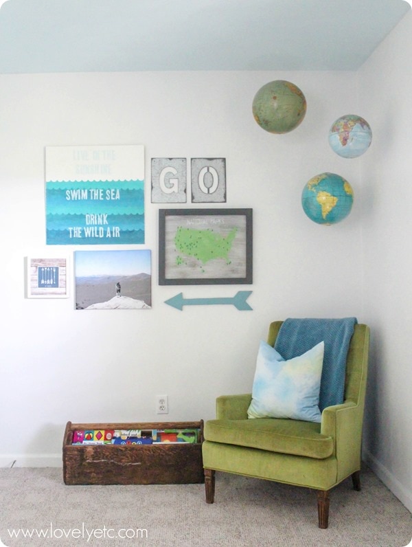 diy gallery wall for boys room