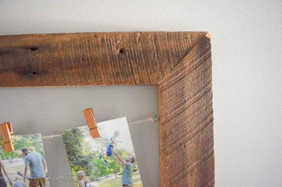 rustic photo display