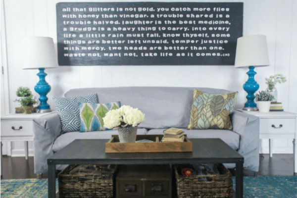 $100 Family Room Makeover Reveal