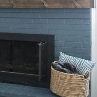 Gorgeous Rustic DIY Fireplace Mantel