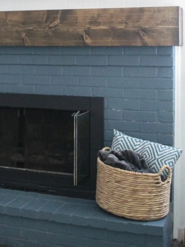 Rustic diy fireplace mantel