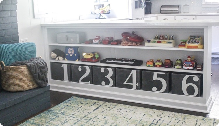 diy numbered toy bins