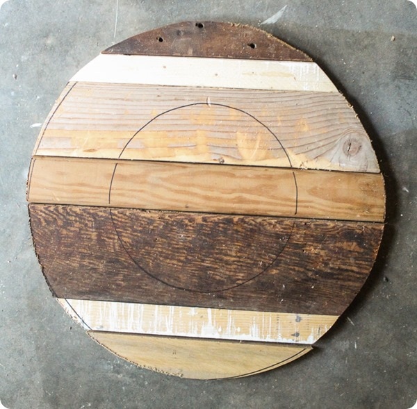 draw inner circle on wood