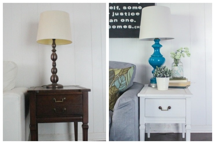 end table before and after