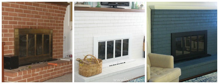 Image result for large updated brick fireplace