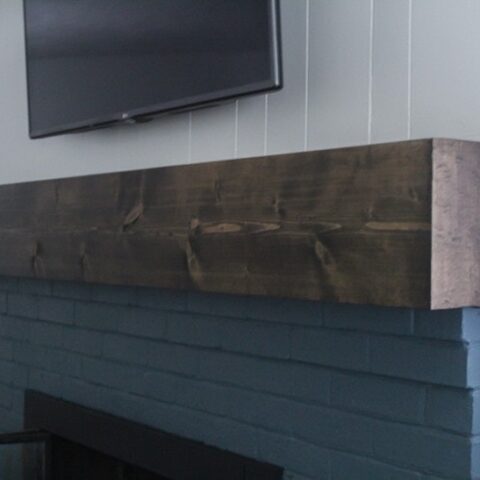 rustic fireplace mantel