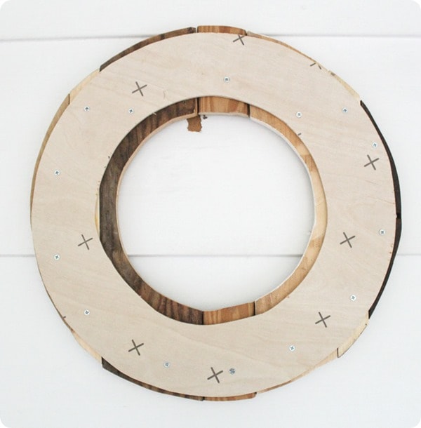 wood wreath backing