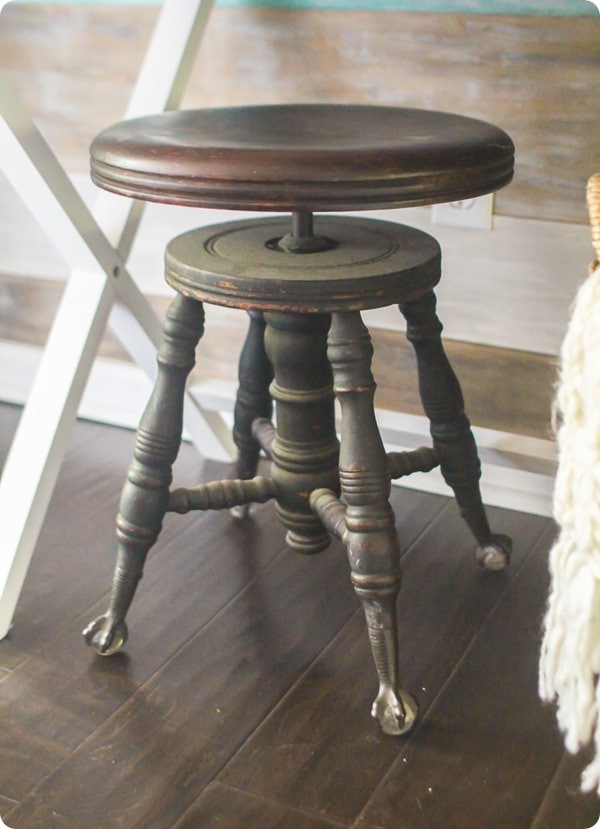 antique piano stool