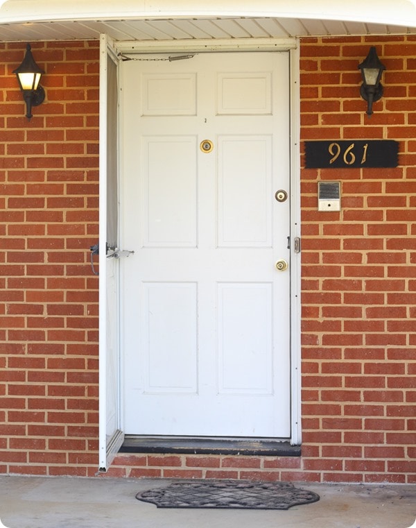 front door before with screen open