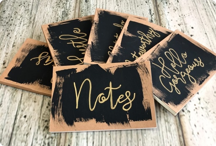  handlettered mini notebooks.