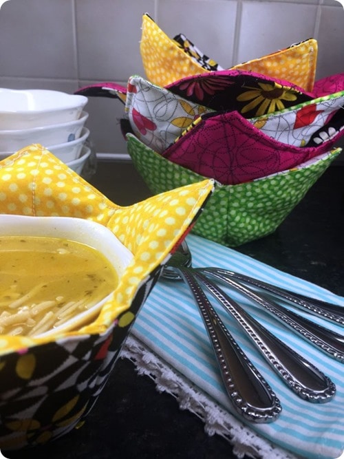 diy cloth bowl holders.