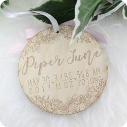 designs by ya personalized baby's first christmas ornament