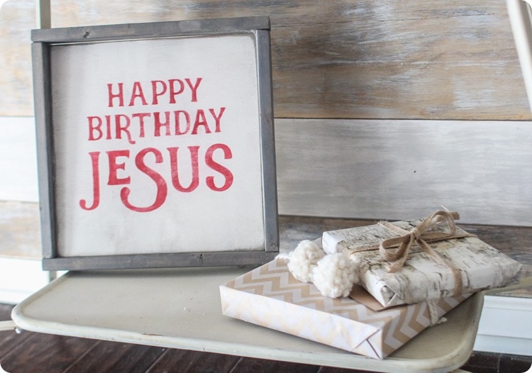 happy birthday jesus sign.