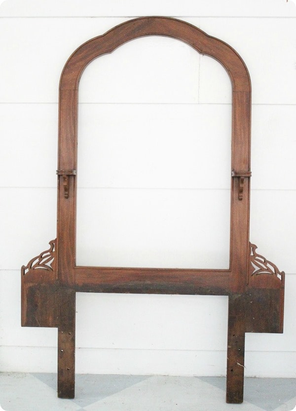 vintage mirror frame for making reusable advent calendar.