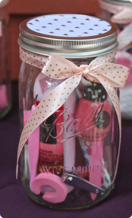 DIY Manicure or Pedicure in a Mason Jar.