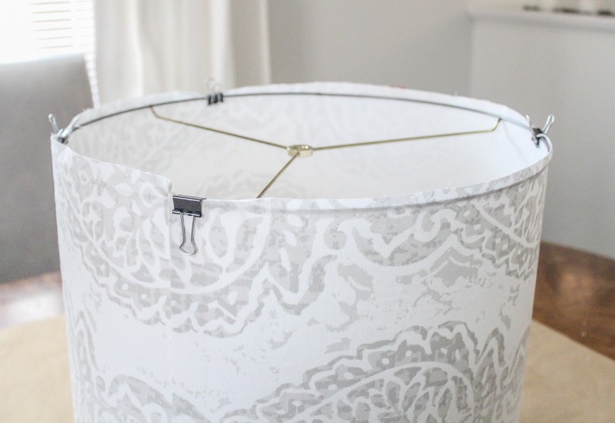 How To Make A Lampshade With Your Favorite Fabric Lovely Etc Adding Ring To Lampshade