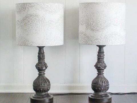 A Lampshade With Your Favorite Fabric, Silver Lamp Shades For Table Lamps