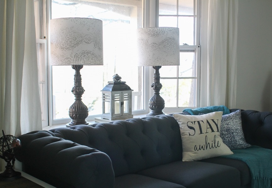 How To Make A Lampshade With Your Favorite Fabric Lovely Etc Lamps With Diy Lampshades In Living Room