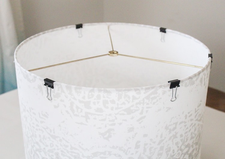 A Lampshade With Your Favorite Fabric, How To Put Material On A Lamp Shade