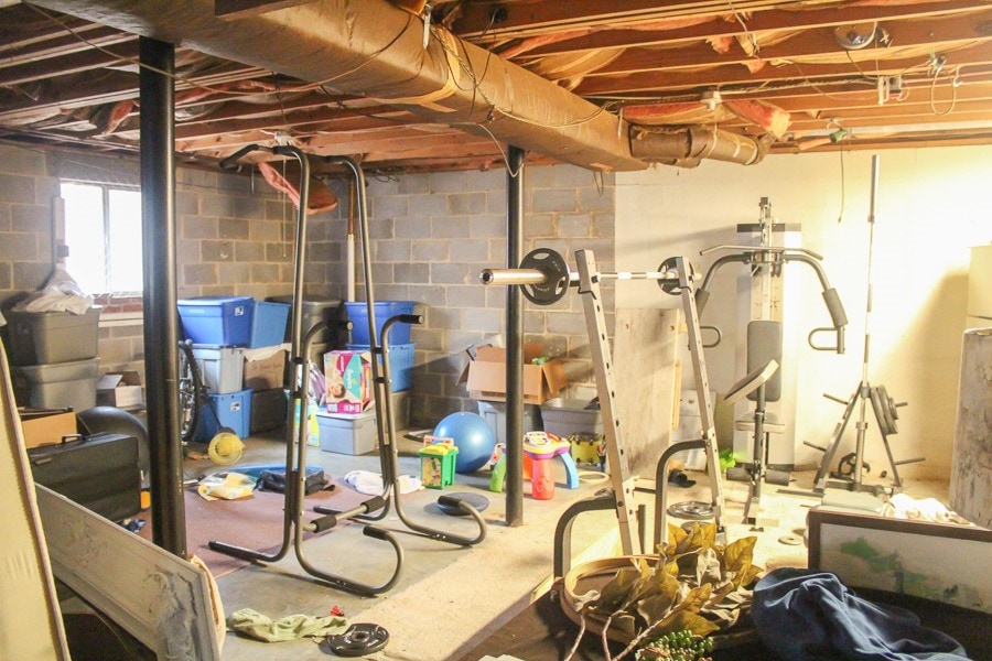 Unfinished Basement To Industrial Home Gym On A 100 Budget