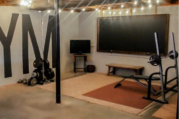 Creating a Home Gym in an Unfinished Basement on a $100 Budget