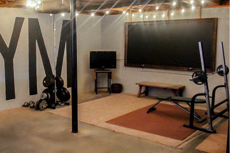 Creating a Home Gym in an Unfinished Basement on a $100 Budget