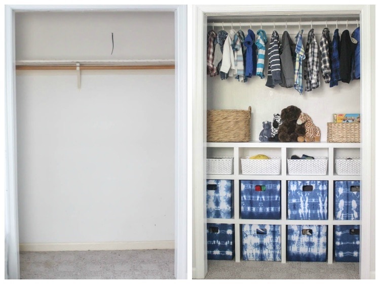 closet before and after
