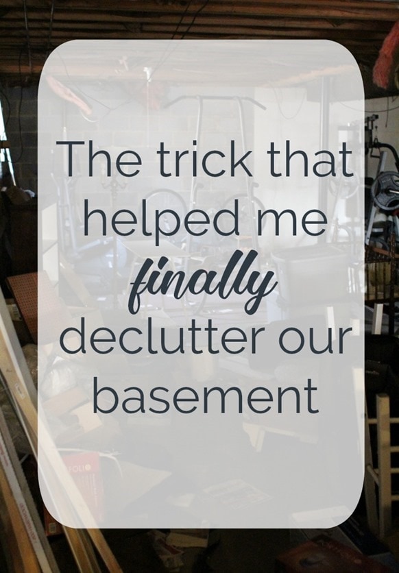 declutter basement pin with text overlay