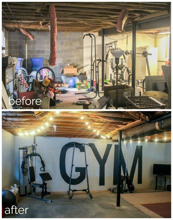 Unfinished Basement To Industrial Home Gym On A 100 Budget