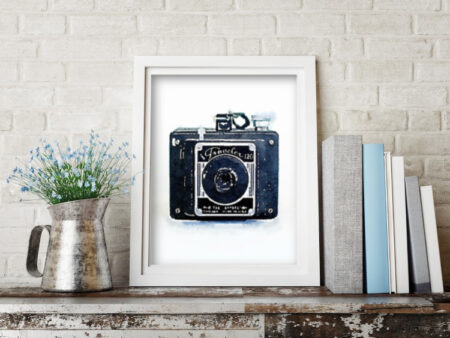Free Printable Art: Watercolor Vintage Cameras