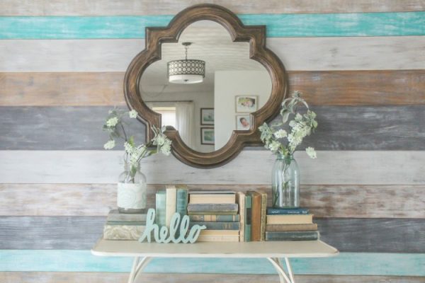 Simple spring entryway full of vintage charm